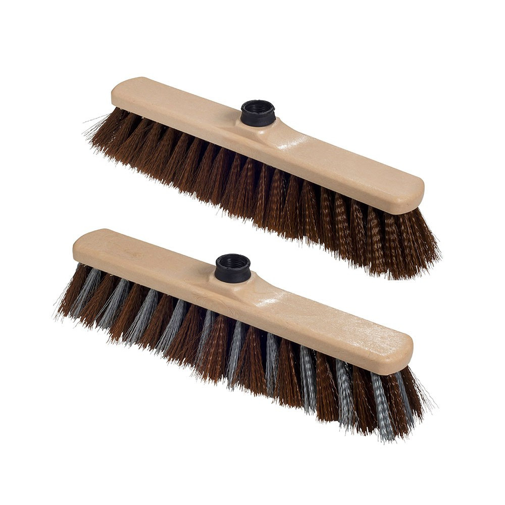Balai droit 29 cm bois, fibre pet imitation coco a vis s60 Balai droit 29 cm bois, fibre pet imitation coco a vis s60